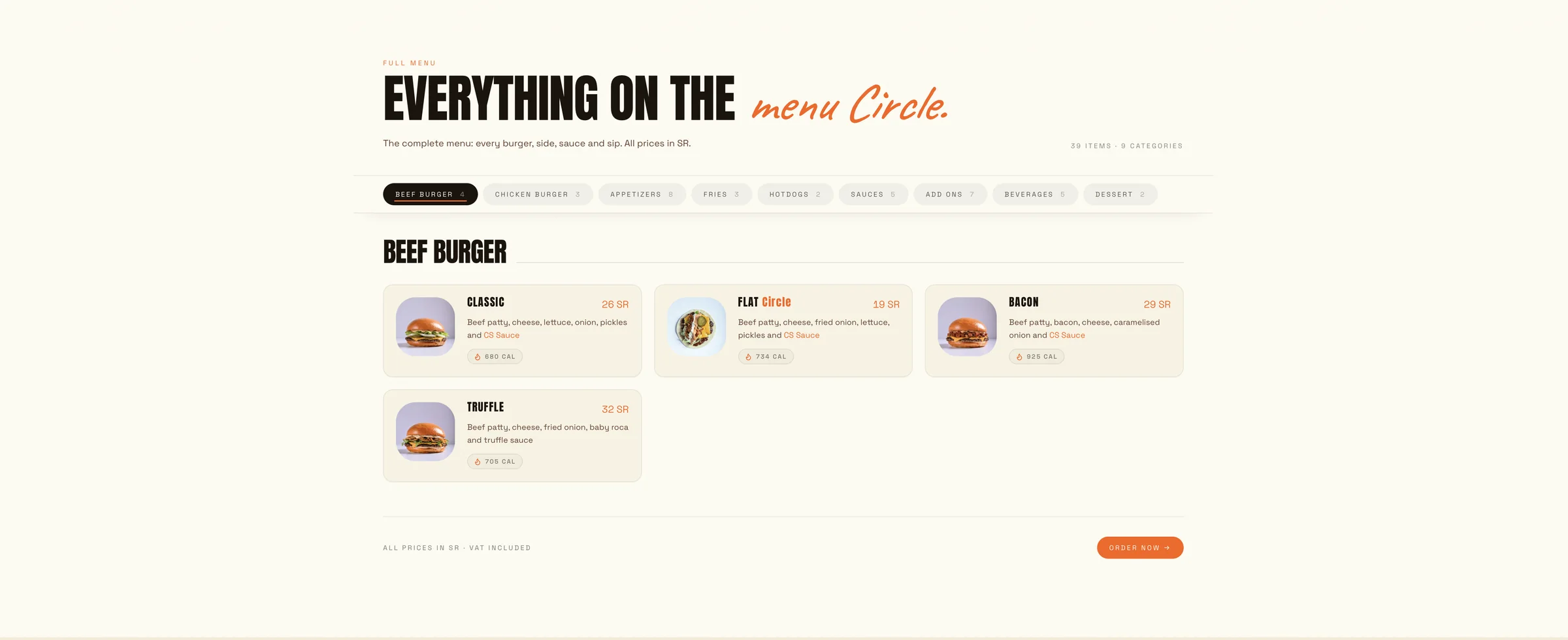 Menu Experience