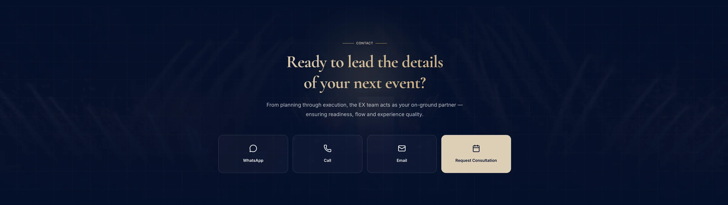 Contact and Consultation